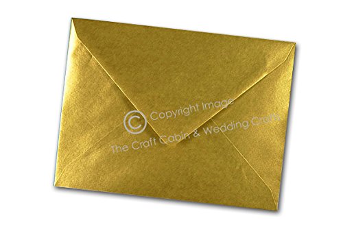 x50 C6/A6 Gold Metalic Pearl Quality Envelopes