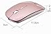 ZWYING 2.4G Rechargeable Mobile Portable Optical Mouse with USB Receiver, Mute Type mice,3 Adjustable DPI Levels, for Notebook, PC, Laptop, Computer, MacBook by Smart-US (Rose Gold)