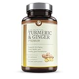 Nobi Nutrition Turmeric Curcumin with Ginger and BioPerine - Back Pain Relief, Joint Support and Anti Inflammatory - Tasteless Black Pepper for Quick Absorption - 90 Vegan Capsules