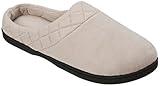 Dearfoams Womens Velour Quilted Clog Slippers