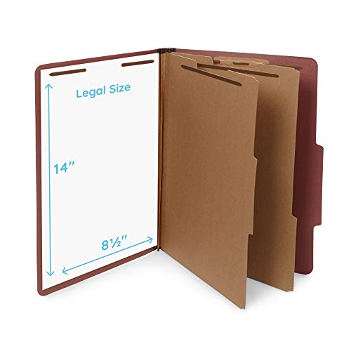 10 Legal Size Classification Folders 2 Divider 2 Inch Tyvek