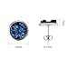 Fashewelry 1 Pair Faux Blue Flat Back Cabochon Druzy Stainless Steel Post Stud Earring Set with Safety Earring back 14x7mm