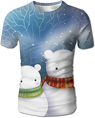 T-shirt Two Cute Polar Bears 3D Printed Simple Comfortable Adult T-shirt