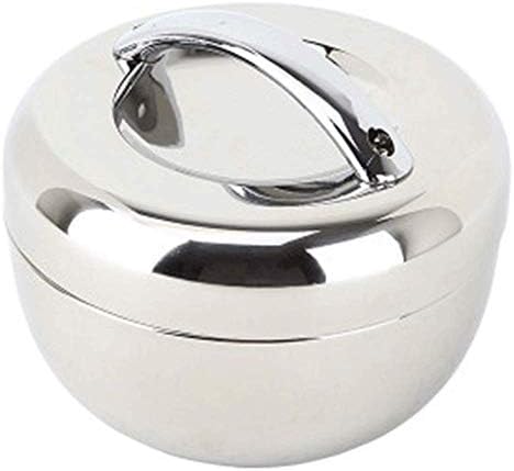AXIANQI Stainless Steel Insulated Lunch Box Creative Apple Shape Student Lunch Box Double Lunch Box 800ml1000ml1300ml A (color : Silver, Size : 800ml)