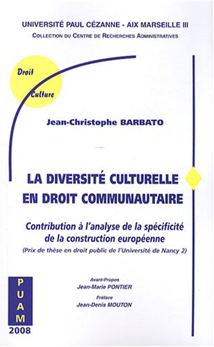 La  diversité culturelle en droit communautaire