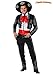 Adult Three Amigos Halloween Costume | Men's Black Mariachi Suit Costume with Jacket, Shirt, Pants, Tie, Cummerbund, Hat Medium