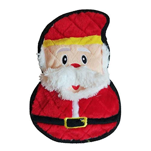 Santa Christmas Holiday Dog Toy with no stuffing and two super squeakers inside-great gift for your pet