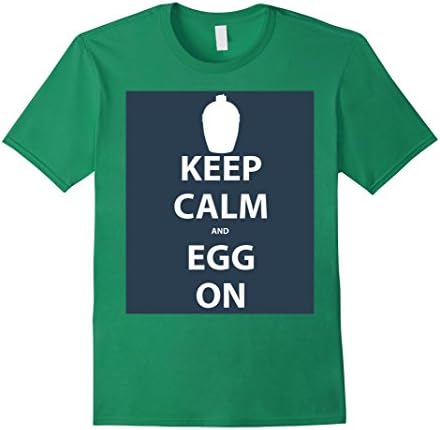 Men's Keep Calm and Egg On Shirt XL Kelly Green