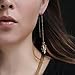 Threader Drop Earring Dangle Ear Long Bar Chandelier Tassel Chain Retro Triangle Crystal Ear Line Jewelry Feather