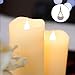 3D Moving Flame Led Candle With Timer, Pillar Flamless Candle for Christmas Decoration, 3x7 Inch, Ivory