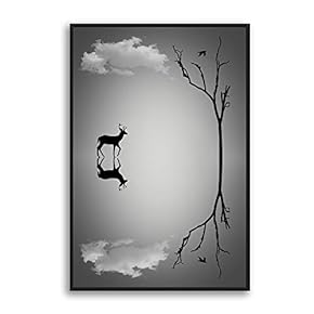 Framed Canvas Wall Art for Living Room, Bedroom Sky Canvas Prints for Modern Home Decoration Ready to Hang - 16"x24" inches