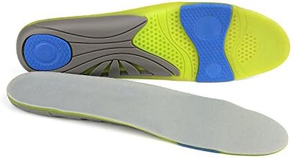 AMZMML Gel Sports Insoles US Size 5 - 12.5 Suitable for Work Boots Hiking Running Trainers Foot Support Heel Shoe Inserts Gel Massaging (EU 41-45/ US 7.5-11.5, Grey-4)