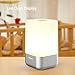 Tecboss Wake Up Light LED Bedside Lamp Alarm Clock W Sunrise Simulation, 5 Natural Sounds, Touch Control Color Change Dimmable LED Night Light