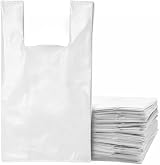 Plastic Carrier Bags 100 White Vest Style Handles Large 13x19x23 Inch Groceries view 7