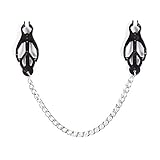 FIGYE Stainless Steel Butterfly Clip Toys Brêast Nípplê Clamps with Chain Clips BDSM Bondage Couples Erótic Accessories