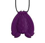 Stimtastic Chewable Silicone Bat Pendant Necklace, Purple
