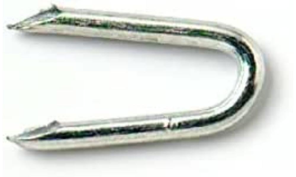 Merriway BH03723 (200g) Galvanised Netting Fencing Staple U-Nail, 25 mm (1 Inch) x 2.6 mm - Pack of 200g