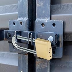 Fuaxat Solid Brass Padlock with 3 Keys, 3Inch Long