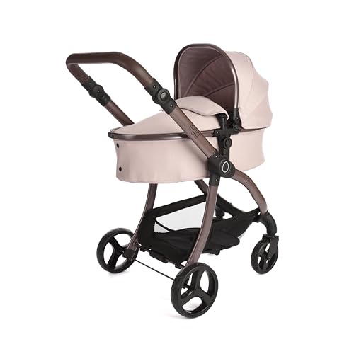 Roma Egg - Hush Violet Dolls Pram & Pushchair, Adjustable Handle 60-78cm, 2-in-1 Seat Unit/Carry Cot, Lightweight, Suitable for Dolls Up to 57cm, Gloss Lilac Chassis