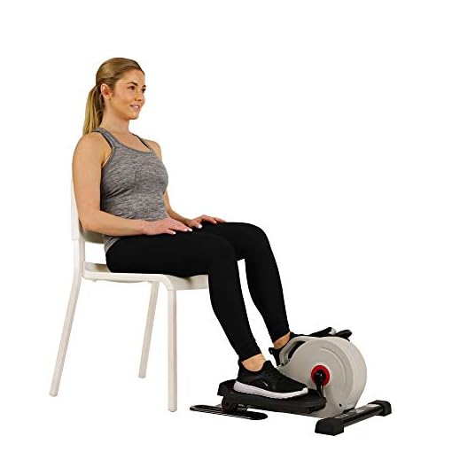 Sunny Health & Fitness Fully Assembled Magnetic Under Desk Elliptical Peddler Exerciser