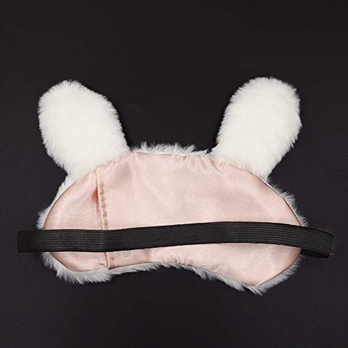 ZTL Cute Animal Eye Mask Soft Plush Sleep Masks for Women Girls Home Sleeping Traveling (White Rabbit) - Thumbnail 3