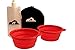 Lambow Northern Outback Supersized Travel Pet Bowl with Carrier - 2 Collapsible 5 Cup Silicone Bowls - Bonus Water Bottle! Best Travel Dog Bowl - BPA Free
