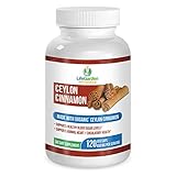Ceylon Cinnamon Supplement (Contains Organic True Cinnamon) by LifeGarden Naturals. 120 Non GMO Veggie Capsules