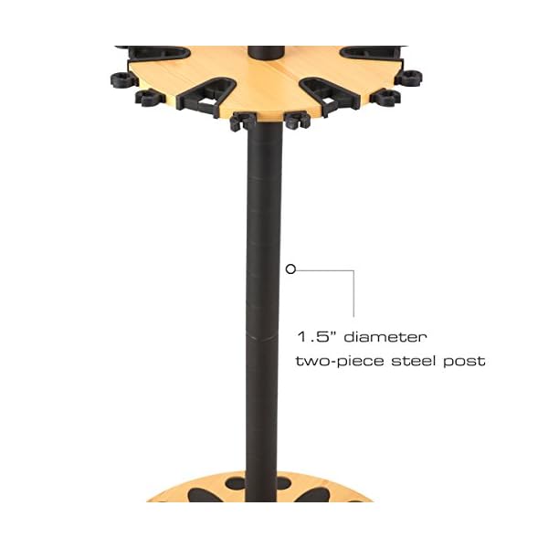 Rush-Creek-Creations-Round-Spinning-24-Fishing-Rod-Rack-with-Dual-Rod-Clips
