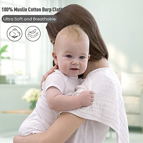 Yoofoss Muslin Burp Cloths For Baby 10 Pack 100 Cotton Baby Washcloths