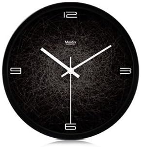 Modern Creative Round 12-inch Non Ticking Silent Wall Clock - Spiderweb