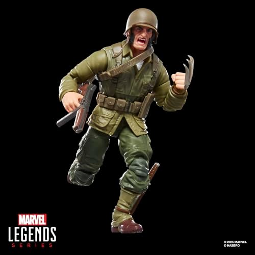 Hasbro Marvel Legends Series - Wolverine (WWII Logan), action figure ispirata ai fumetti degli X-Men