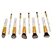 Soobest 10PCS Professional Cruelty Free Synthetic Kabuki Makeup Brushes Set Cosmetics Foundation Blending Blush Eyeliner Face Powder Makeup Brushes Kit with Carry Bag (Golden White)