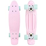 Cal 7 Complete Mini Cruiser | 22 Inch Micro Board | Vintage Skateboard for School and Travel (Lotus)