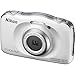 Nikon COOLPIX W100 13.2MP 1080P Digital Camera w/ 3X Zoom Lens, WiFi, SnapBridge, White (26515B) - (Renewed)