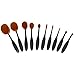 Makeup Brushes, Ranphykx 10pcs Oval Makeup Brush Set Professional Toothbrush Set for Powders, Concealer, Contours, Foundation, Eyeshadow and Eyeliner