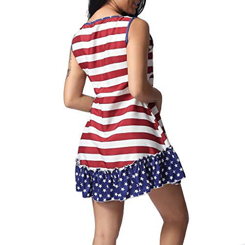 image for Armfre women-dress Independence Day Dress Women Sleeveless V Neck Tank
