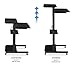 Mount-It! Mobile Stand Up Desk/Height Adjustable Computer Work Station Rolling Presentation Cart (MI-7940B)thumb 4