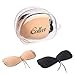 2 PCS Womens Ladies Seamless Adhesive Push-up Bra Reusable Strapless Magic Self Stick On Gel Bras Backless Silicone Invisible Bra Pad by Colleer (B, Black + Nude)