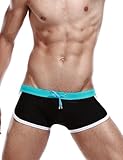 SEOBEAN Mens Low Rise Sexy Swimwear Trunk Boxer Brief Swimsuit 2130