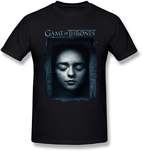 Jasmincc Men's Game Of Thrones Season 6 Arya Stark Portrait Tshirts Black Medium