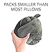 J-Pillow Jensens Inventions Award Winning Home & Travel Pillow - Patented Chin Support - Sleep Anywhere. (Silver Gray)