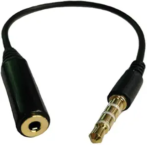 D & K Exclusives Black 3.5mm Male to 2.5mm Female Headphone Audio Adapter Extender Jack Stereo or Mono for Apple iPhone 3GS 4G 4S 5 Samsung Galaxy S3 S4 Galaxy Note 2 iPad 2 3 4 iPad Mini (6 inch)