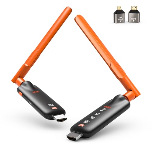 AIMIBO Wireless HDMI Transmitter and Receiver, Wireless Transmission 2026 up to 6 TVs (50M), 4K 1080P @ 60 Hz Input, 5 dBi Antennas, Low Latency