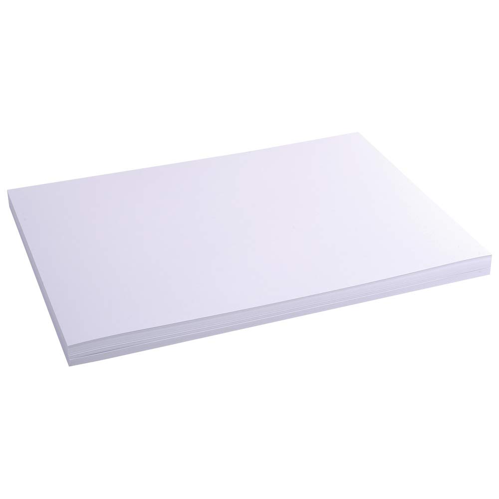 Exacompta - Ref 13304E - Bristol Plain Record Cards (Pack of 100) - A3 in Size, 205gsm Card, Compatible with Printers - Suitable for Exam Revision & Notes - White — image 1