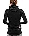 StyleDome Women's Cotton High Collar Hoodies Long Sleeve Sweatshirt Pullover Coat Black US 16