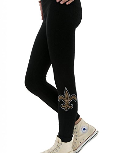 WHO DAT FLEUR DE LIS Rhinestone Women's Leggings