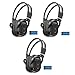 3 Pack of Two Channel Folding Universal Rear Entertainment System Infrared Headphones Wireless IR DVD Player Head Phones for in Car TV Video Audio Listening