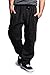 Men's Cargo Sweatpants Heavyweight Fleece Long Pants 60/40 S-5xl (Large, 1RD0005 Black)