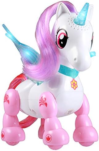 Amazon Co Jp Mihui ブランドショー キラキラ光る角と羽 音とインタラクティブな動きのポニーユニコーン あなたの新しいペット 子供用ギフトおもちゃ おもちゃ