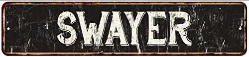 SWAYER Street Sign Rustic Chic Sign Home man cave Decor Gift Black G41803768